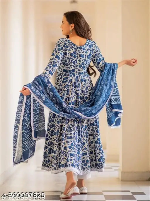 ANAMIKA ATTRACTIVE ANARKALI WITH PANT AND DUPTTA SET