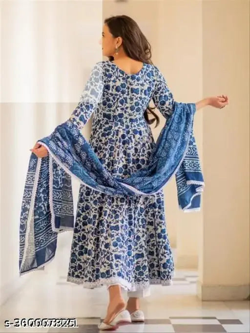 ANAMIKA ATTRACTIVE ANARKALI WITH PANT AND DUPTTA SET