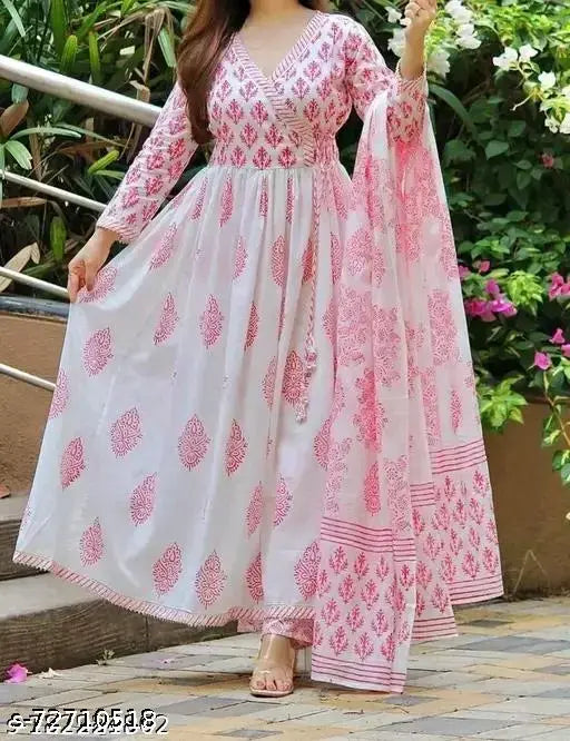 Pink frills printed